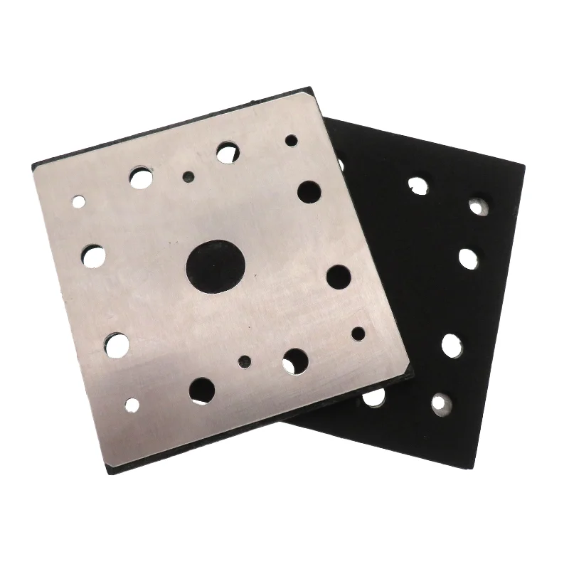105 x 115mm 8 Holes Alumina Square Backing Pad with 4 Bolts Sanding Abrasive Backup Plate for Sander Polishing Finishing