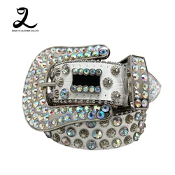 Western Bling Bling Fashion Kid Belts Custom Belts Crystal Buckle Cowboy and Cowgirl