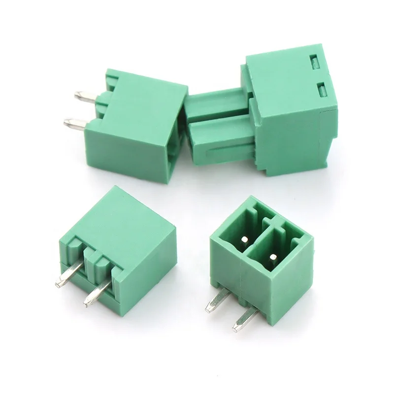 3.81mm pitch male female pluggable terminal blocks connector 2 pin right angle vertical Terminal block Connector