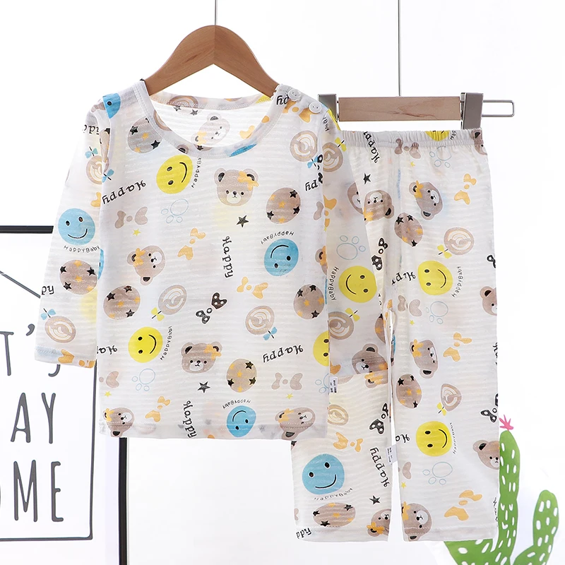 
 Лучшая цена, Высококачественные мягкие детские пижамы для весны и осени  