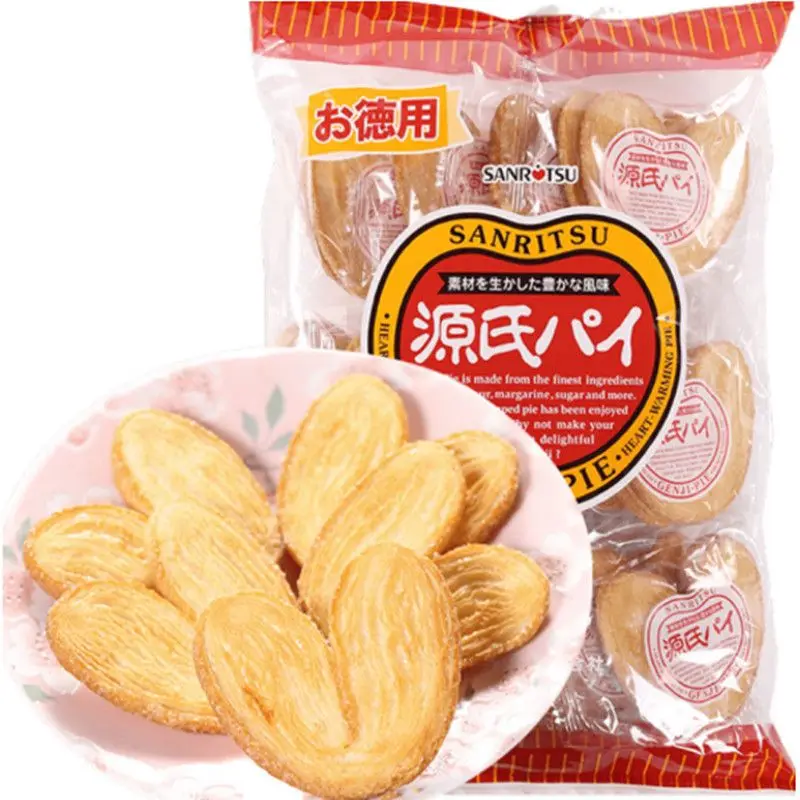 Wholesale imported Japanese brand snack butterfly crisp love pie puff pastry family pack casual snack 240g