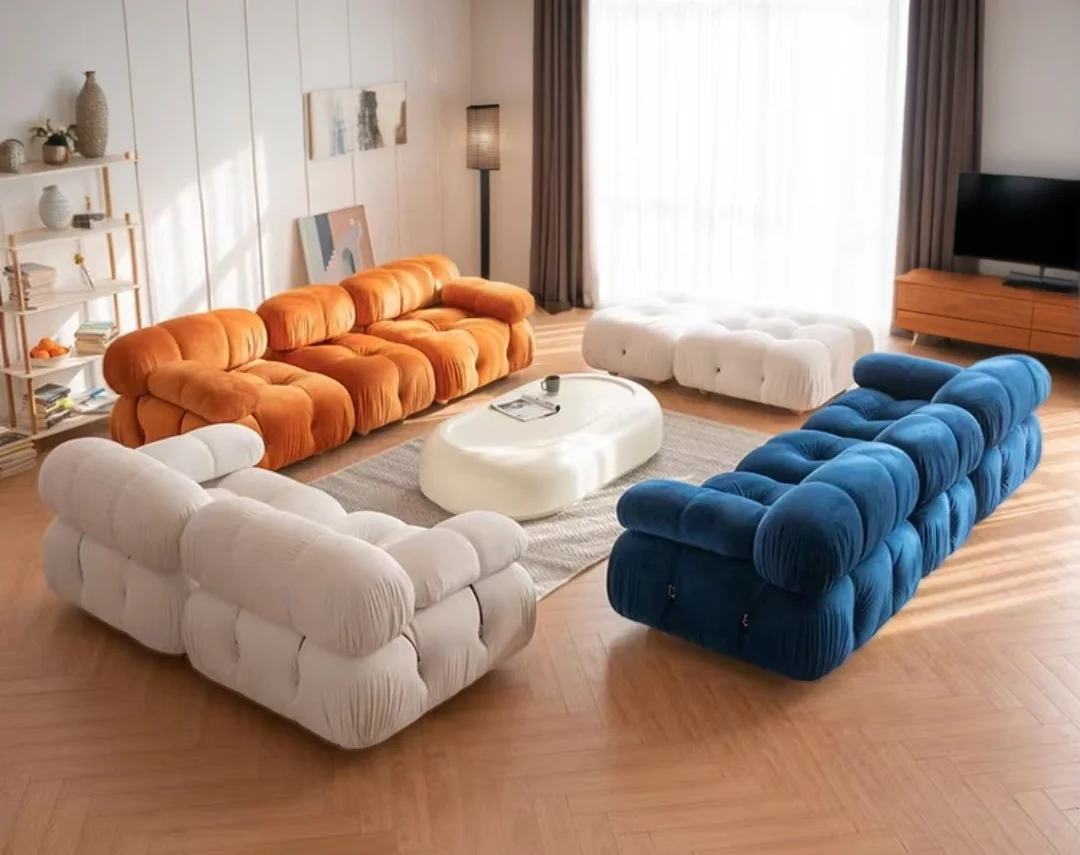 Home living room designs modern 3 seater white modular sectional sofa set furniture l shape compressed sofas
