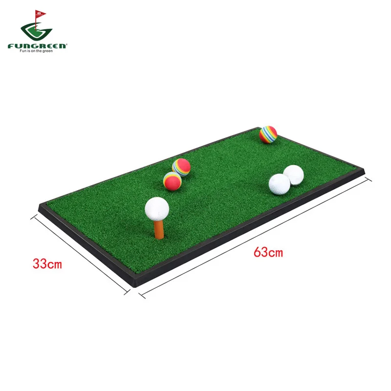 MIni Golf Practice Tri-Turf Rubber Green Golf Grass Mat Driving Range Golf Hitting Mat