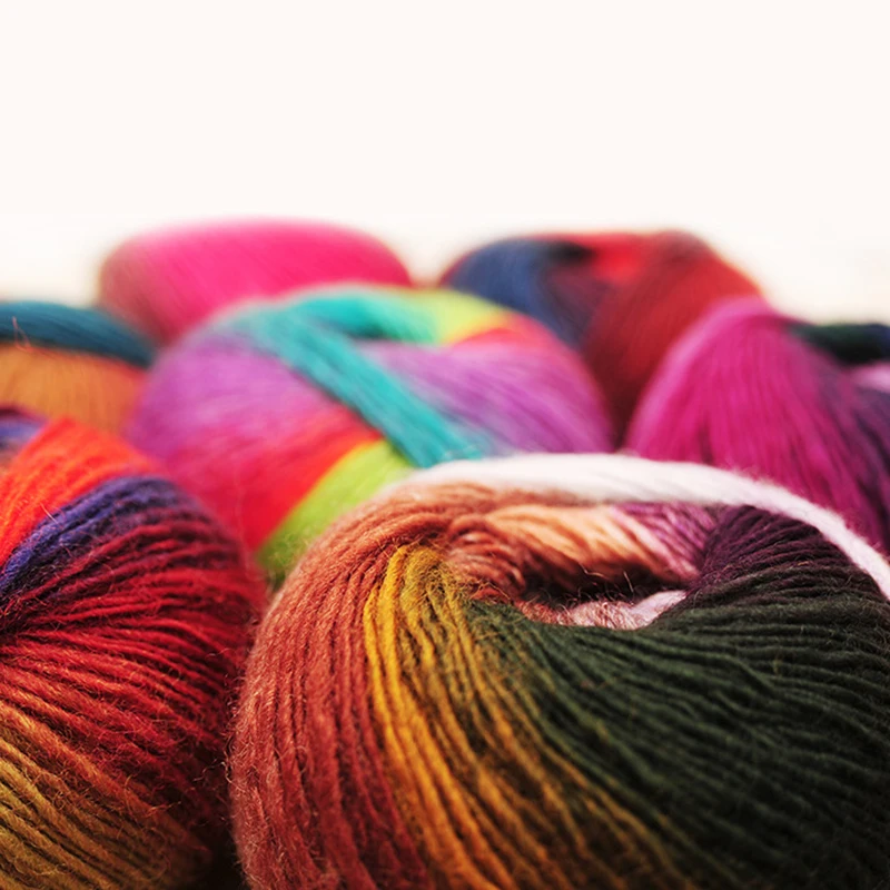 ZENGLONG 100% wool yarn 2mm 1ply 50g dyed crochet hand knitting yarns wholesale 8 colors knitted