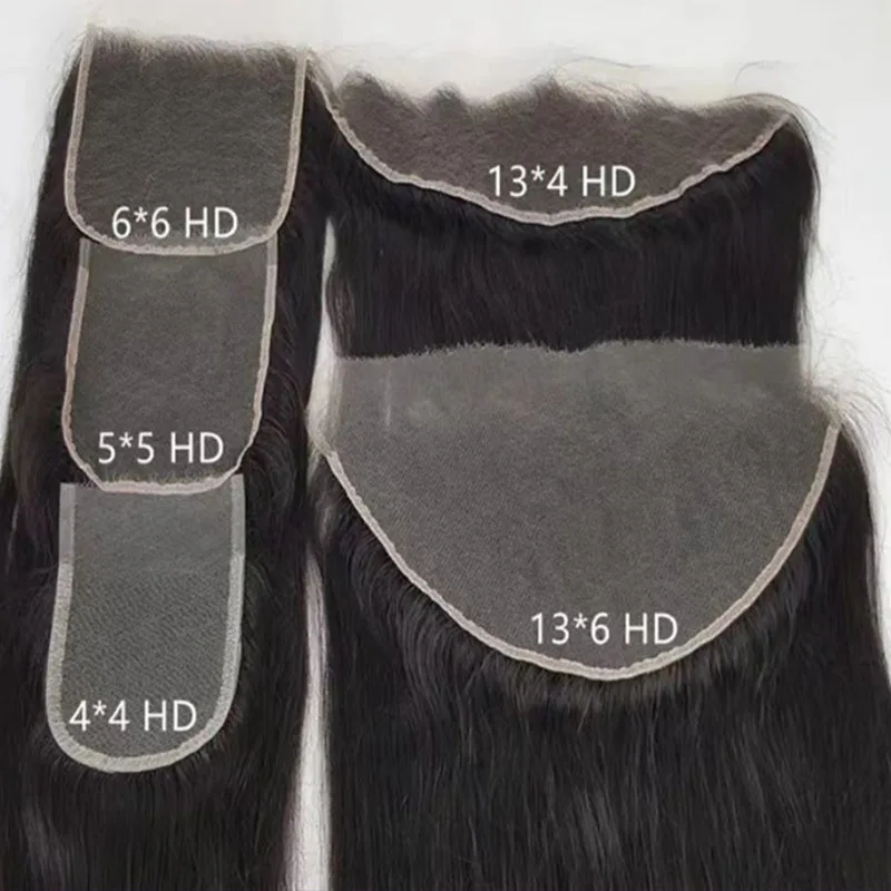 Предварительно выщипанные необработанные человеческие волосы ручная работа тонкая кожа натуральная HD Полная Фронтальная 13x6 13x4 невидимая Плавленая Кружева 4x4 5x5 6 7x7 застежка