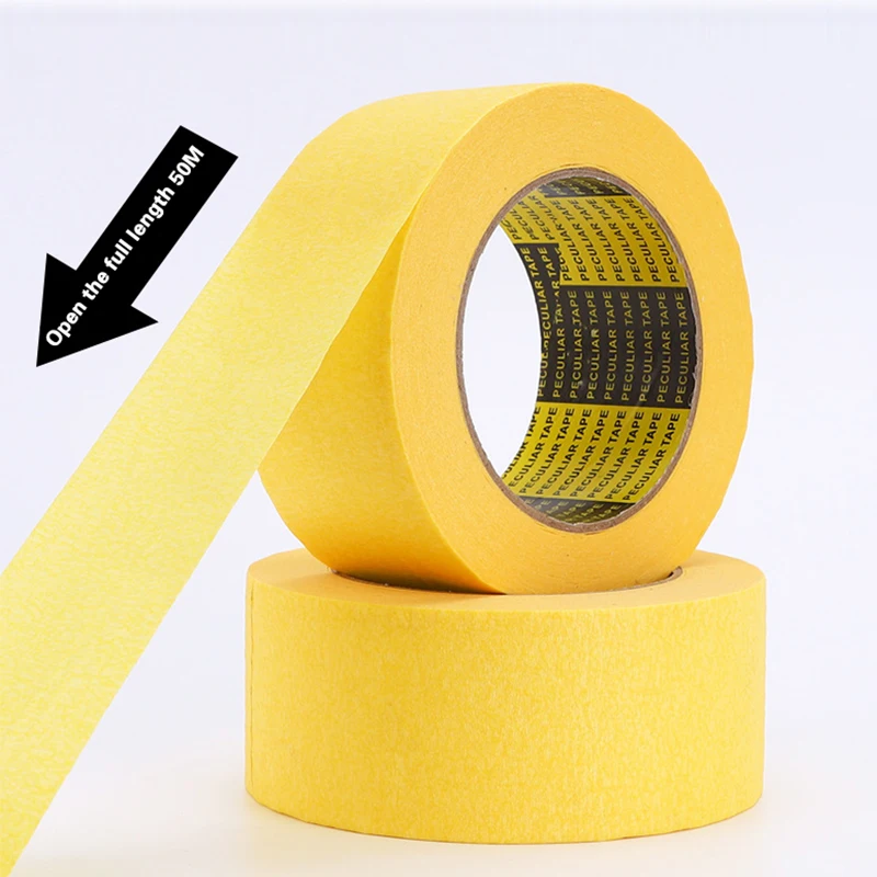 Industrial Grade Light Yellow Painters Crepe Paper Automotive Masking Tape