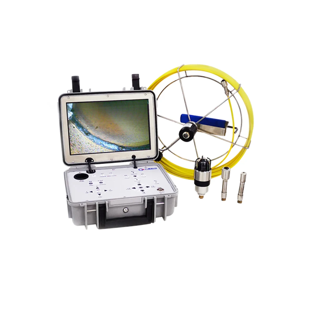 360 Degree Rotate 10 Inch Pipeline Inspection Borescope Camera Sewer Crawler Robot Camera With Meter Counter