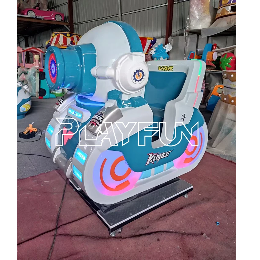 Playfun coin operated arcade kids small machine ride on cars tank swing game machines fiberglass child 3D video games
