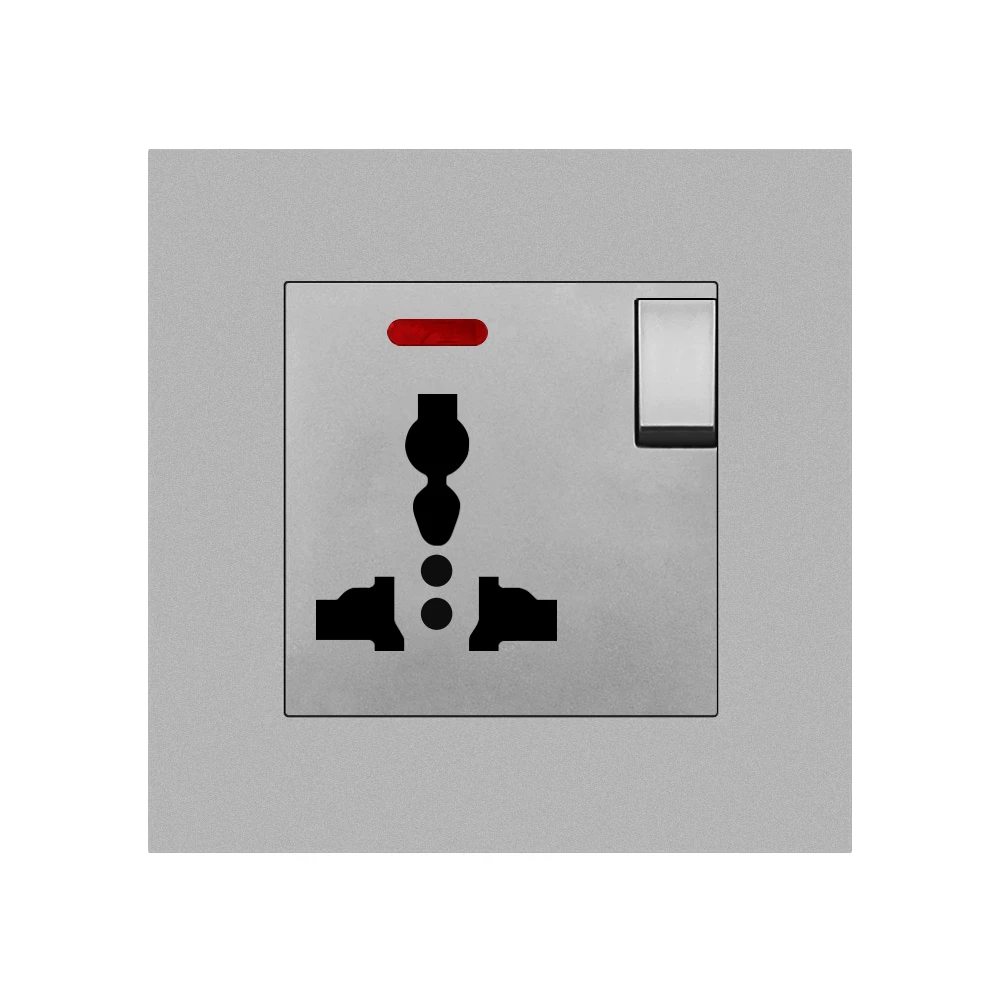 China Manufacturer wholesale Saudi Arabia Oman Kuwait 3 pin british electrical universal 13A wall switch and socket