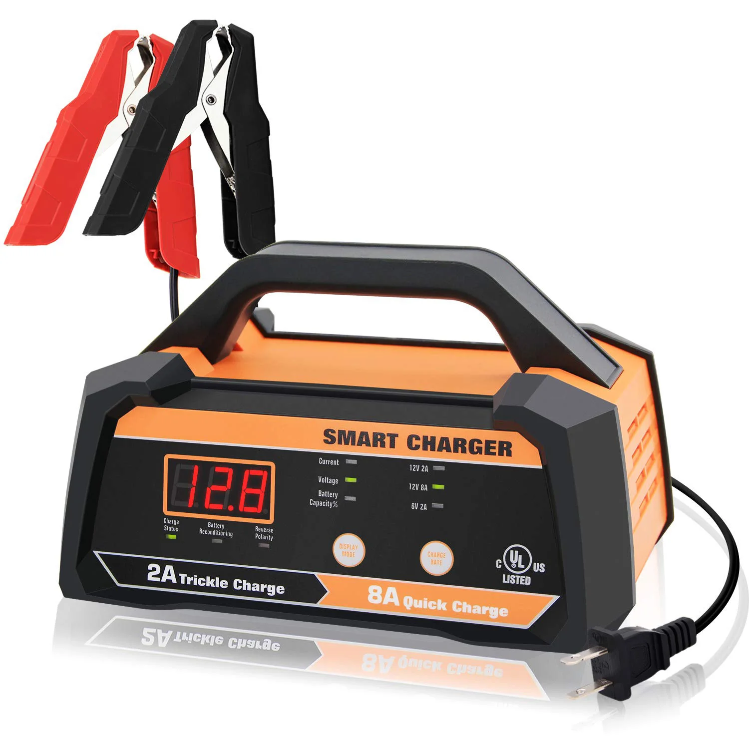 Intelligent 7 Steps Charging Lead Acid GEL AGM DC 6V/12V AC 120V Trickle Battery Charger 12 Volt Car Battery Charger