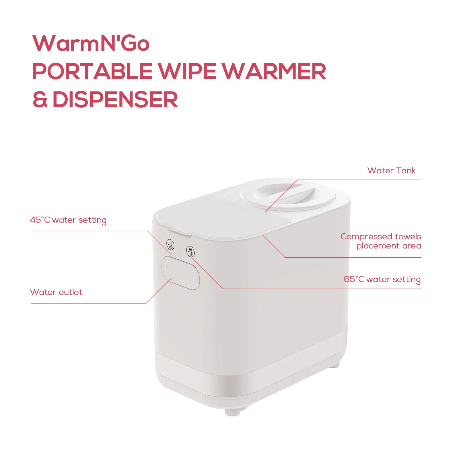 Portable Wet Wipes Warmer Baby Wipe Warmer Compressed Wipes Towel heating baby milk formula dispenser Electric Wet Towel Heater