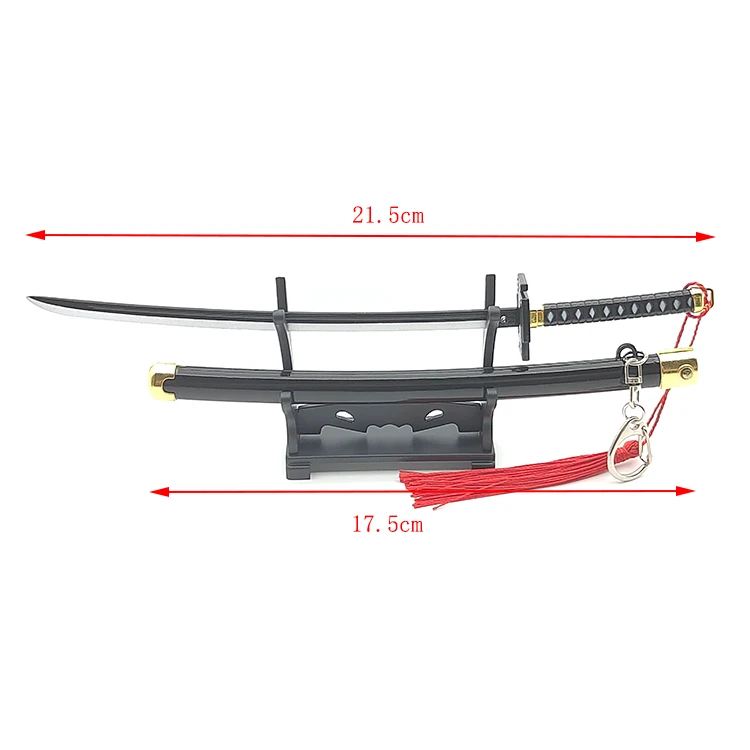 Hot sale metal sword model keychains Anime Swords Metal Anime Sword Keychain For Death Shinigami Demon Slayer