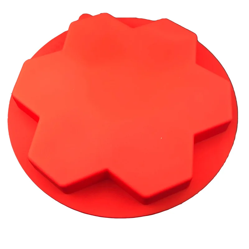 Honeycomb 7 Hole Frozen Meat Patty Mold Hexagonal Silicone Burger Cake Pastry Grinding Tool Baking