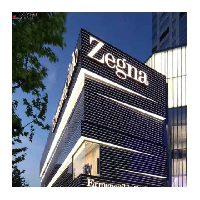Custom Business Reception Led Signs 3d Signage Backlit Store Front Sign Metal Logo Business building Led Channel Letter