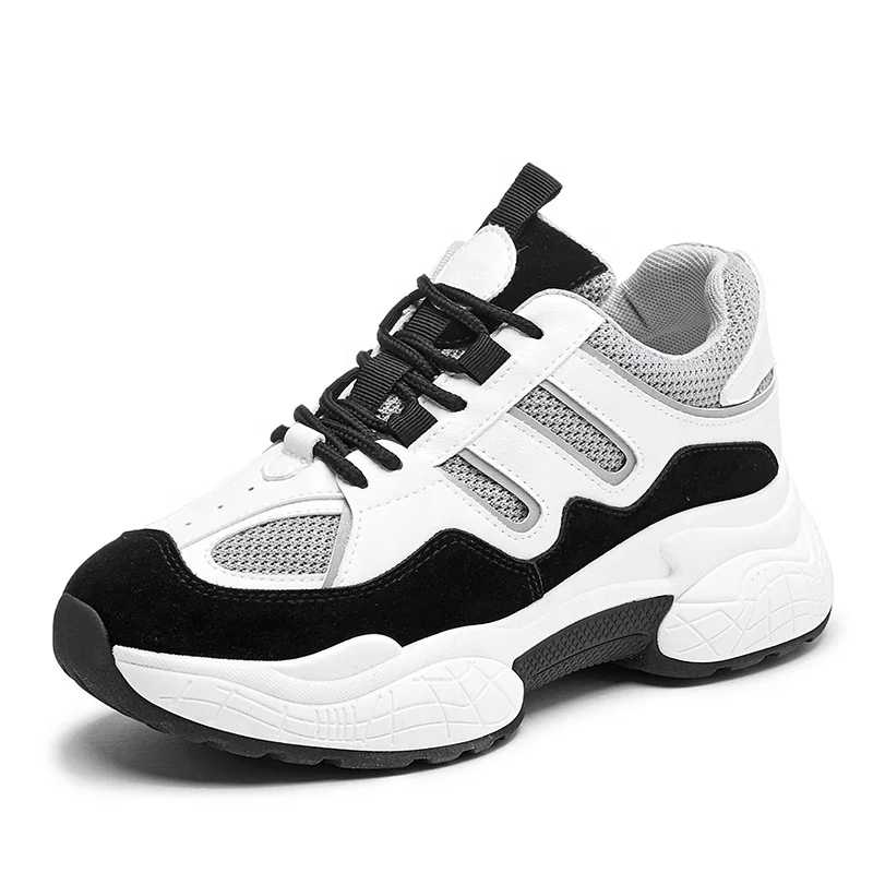 Кроссовки женские на толстой подошве, увеличенные рост, модная повседневная обувь для ходьбы