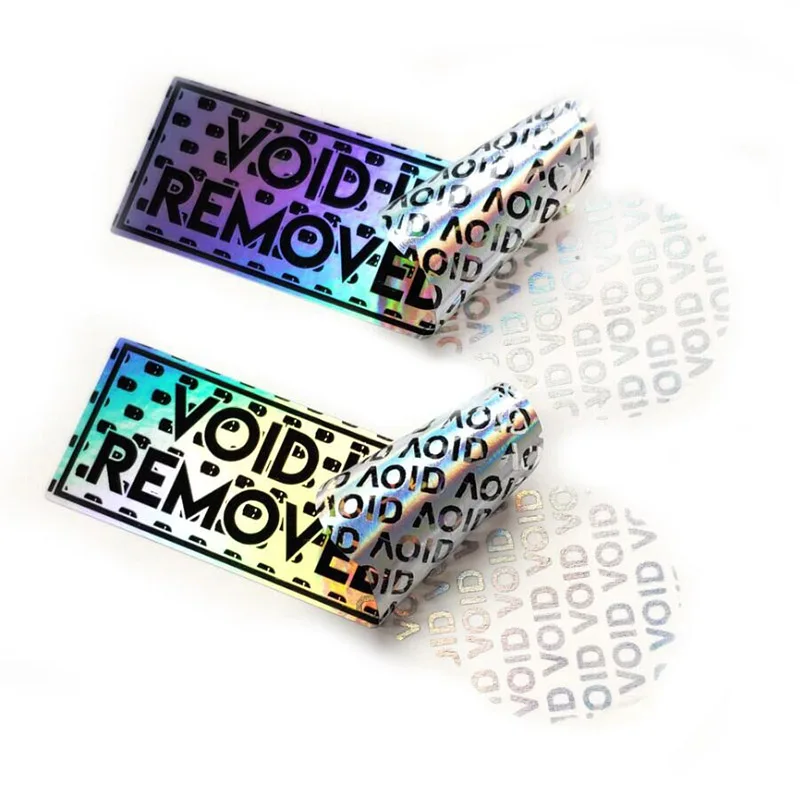 Factory Supply Warranty Custom Silver Hologram Self Adhesive Anti-Fake Void Tamper Evident Safety Sticker Labels