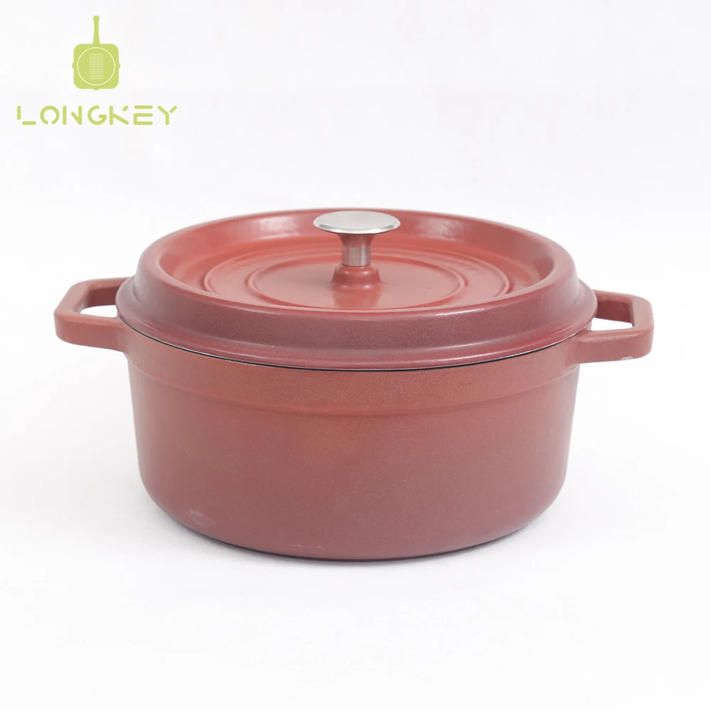 New cast iron dutch oven enamel casserole cooking saucepan stockpot stew pot 24cm Enamel cast iron casserole factory supply
