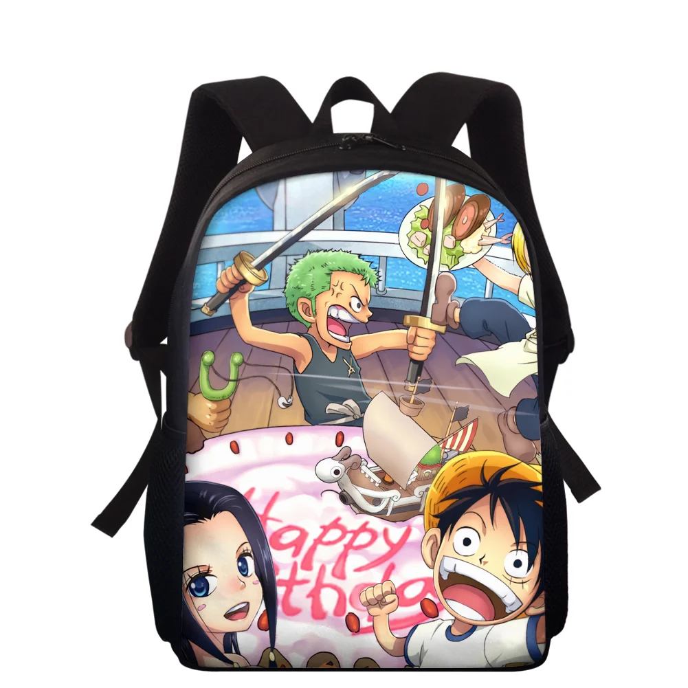 2021 new arrival 15 inch school backpack custom print unisex luffy one piece anime bag for student