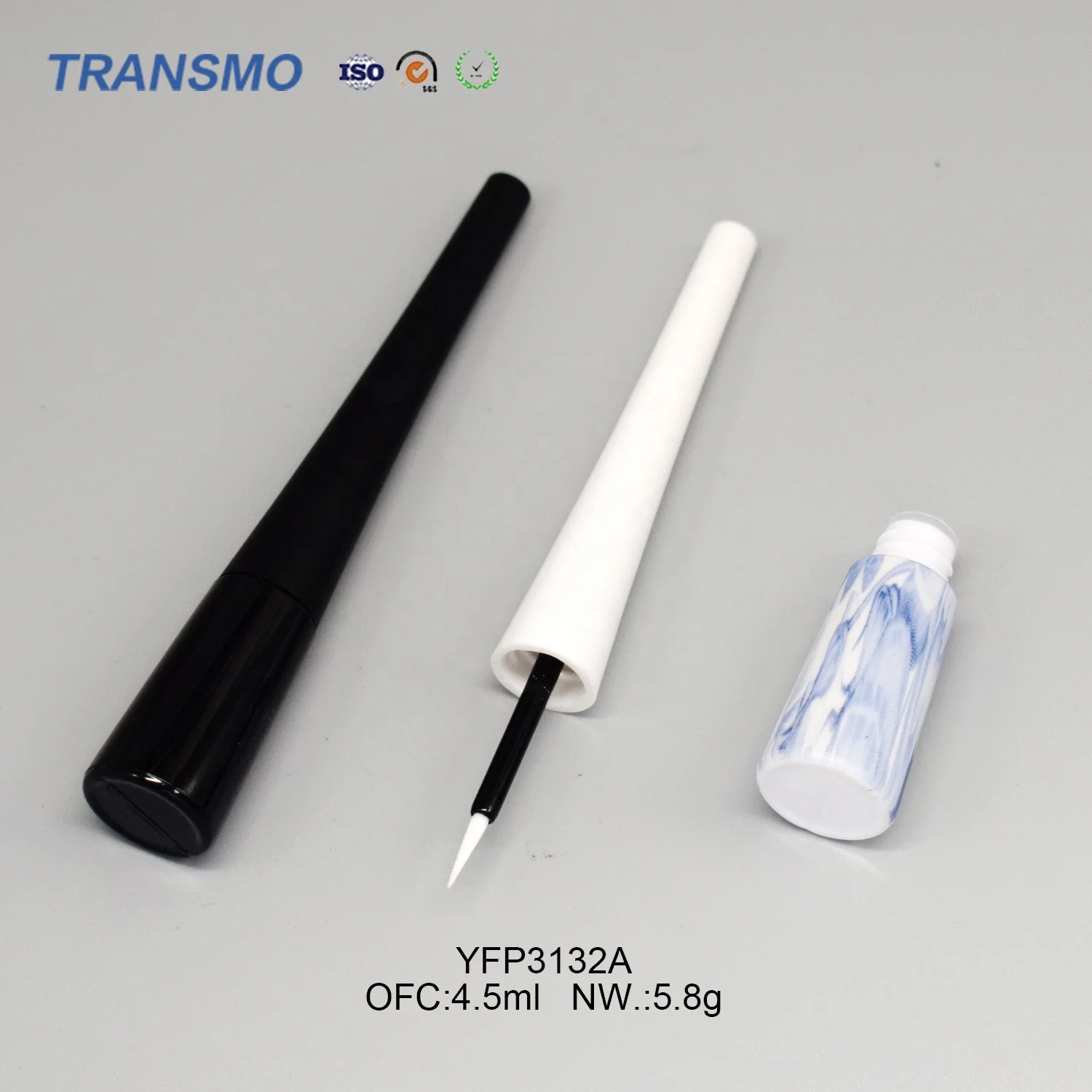 Custom logo eyelash glue serum bottle cone shape eyeliner tube 4.5ml liquid eyeliner bottle