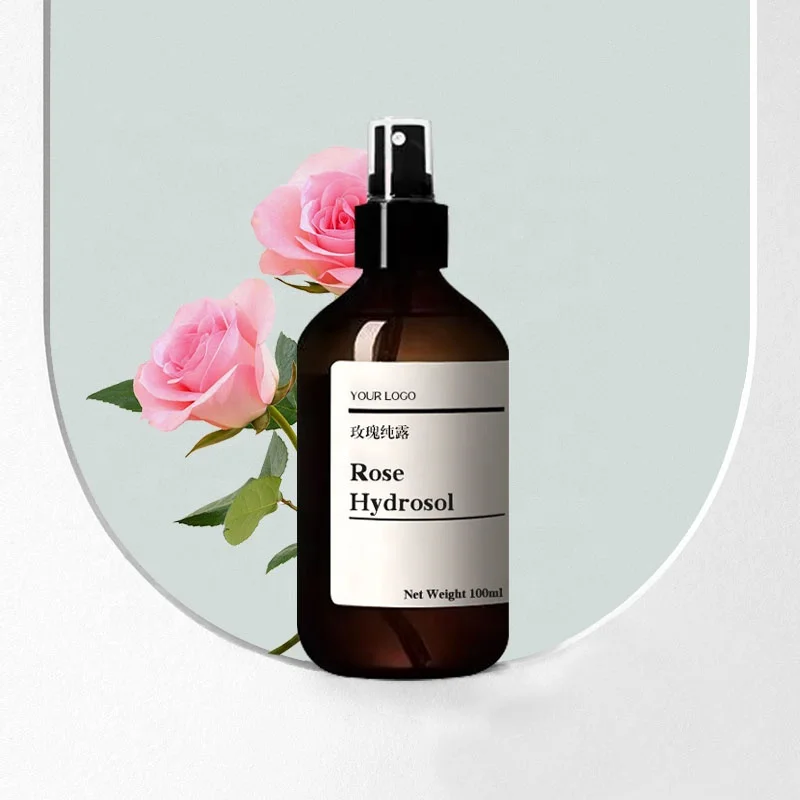 Розовая гидрозоль, розовая цветочная вода для увлажнения и осветления кожи