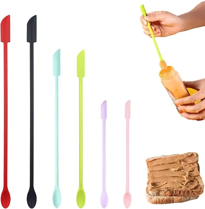 Hot Mini Makeup Spatula Silicone Spatula Set 3PCS Multifunctional Spatula for food Bottle Beauty Tiny Lotion Jar Scraper