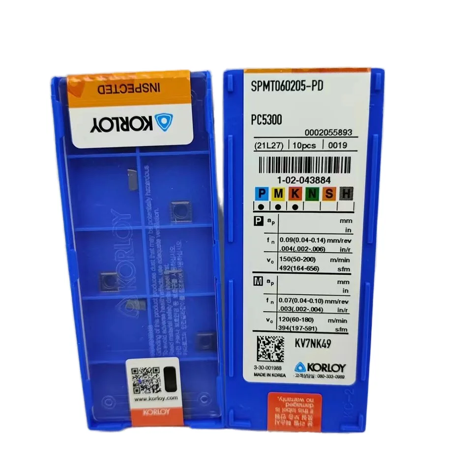 Korloys Original Indexable Cemented Carbide U-Drill Cutter SPMT Blade Spmt060205 U-Drill Cutter Blade Hard Alloy U-Drill Cutter