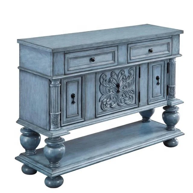 french style console table storage light blue for living room hallway