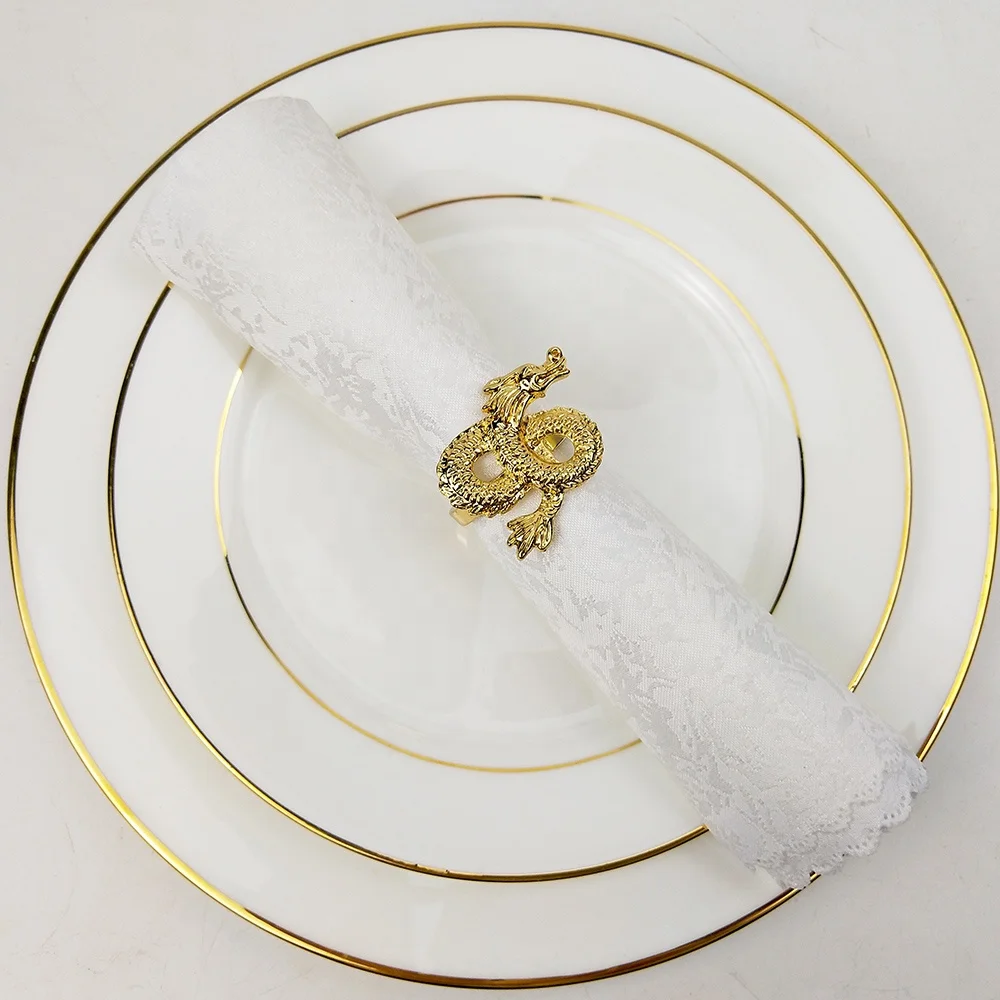 
dragon metal napkin circle,napkin rings for table decoration 