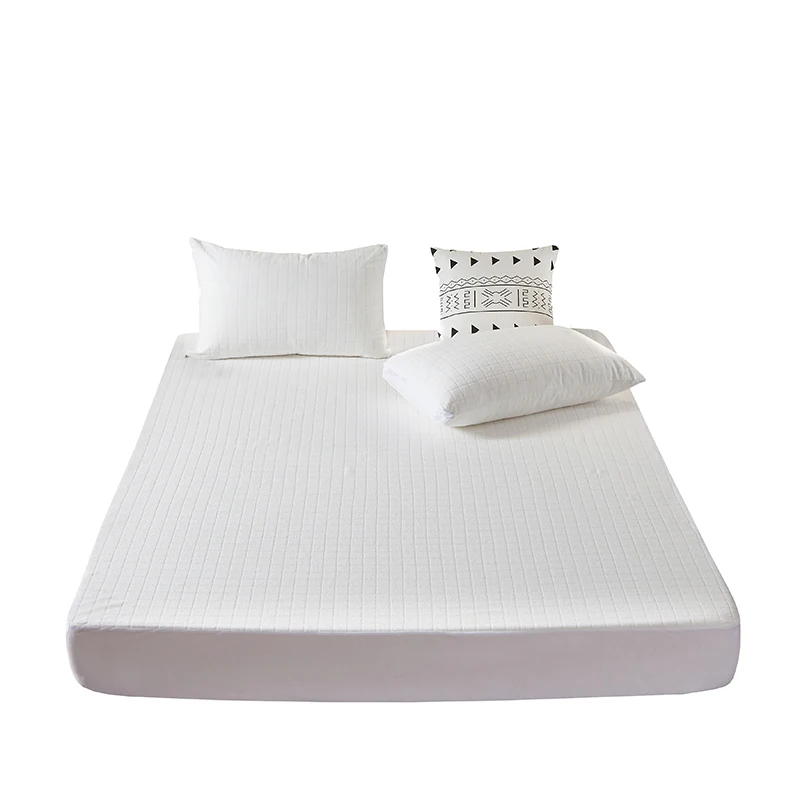 Подгонянный дизайн, дышащая махровая ткань, водонепроницаемый чехол для кровати, 100% полиэстер, ткань, простыня