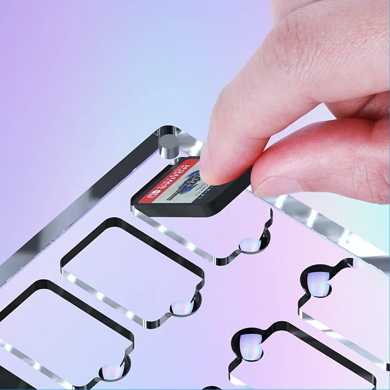 Clear Acrylic 6 Cartridge Slots Game Card Holder Storage Box Case for Nintendo Switch Protective Shockproof Display Cabinet