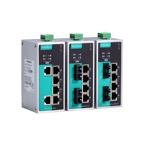 MOXA EDS-P510A Series 8+2G-port Gigabit PoE+ managed Ethernet switches with 8 IEEE 802.3af/at PoE+ ports