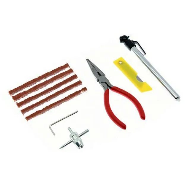 Heavy duty car tire repair tool kit