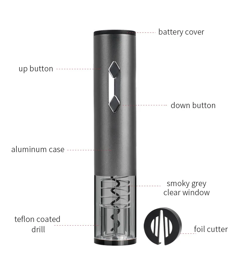 Электронные деловые подарки 2024 инновационные домашние гаджеты поддержка батареи Электрический винный штопор автоматический открывалка для бутылок с логотипом