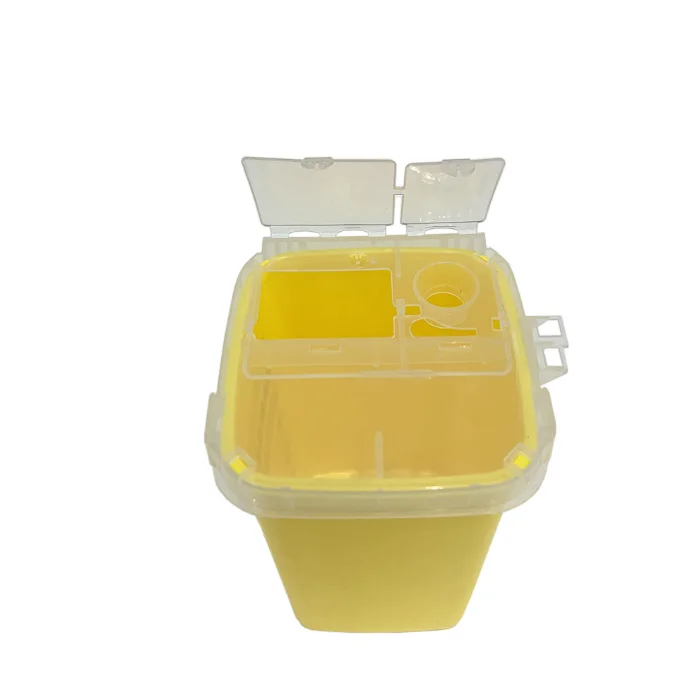 Reusable Durable Plastic Sharps Disposal Container Medical Biohazard Sharps box for Needles