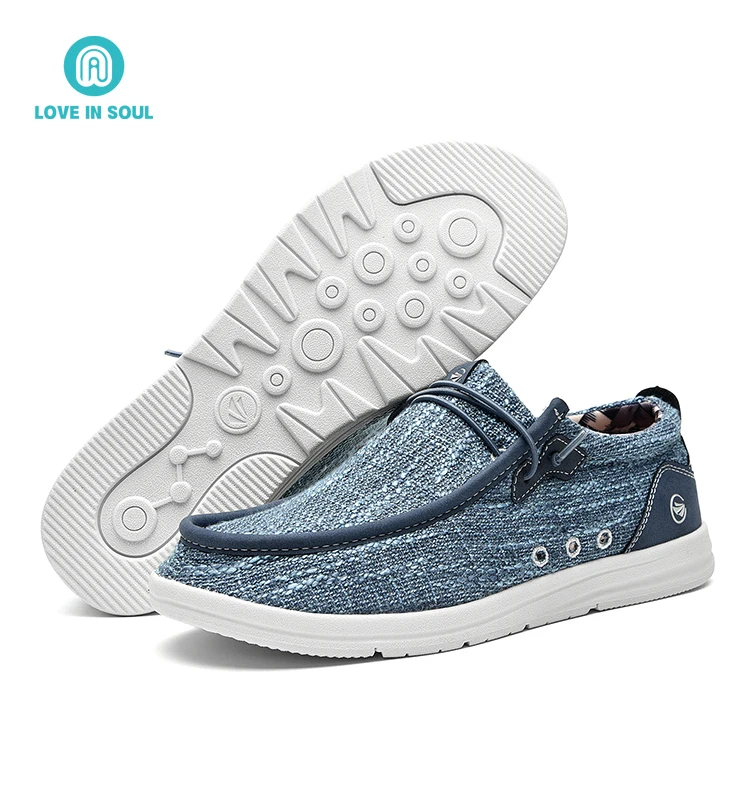 New Boat Sneakers Casual Walking Style Shoes Dude Loafer  Flat Breathable Retro Driving Shoes For Men