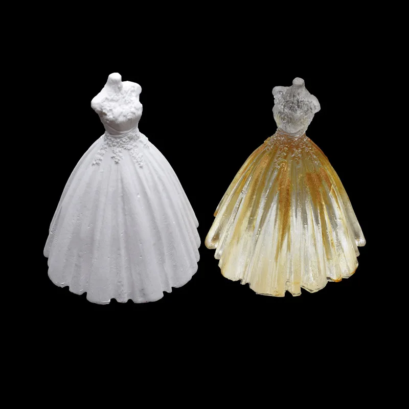 Bridal Wedding Dresses Candle Mold Strapless Sleeveless Evening Skirts Silicone Mold