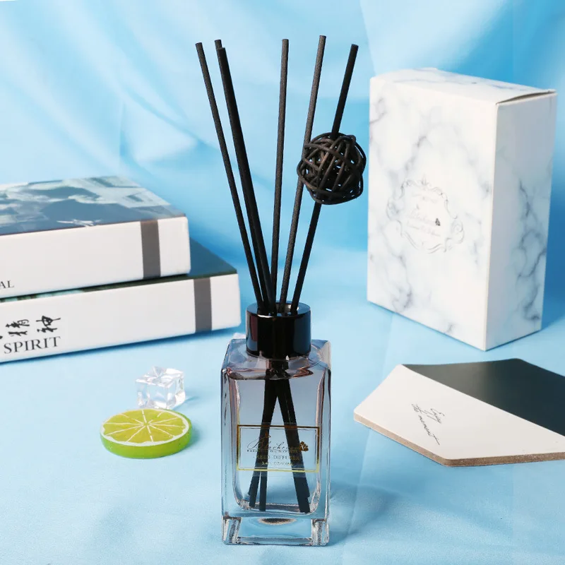 Mescente Customised Logo Amber Glass Perfume Home Reed Diffuser Men Set of 3