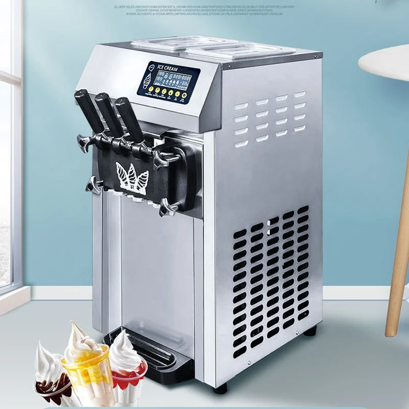 Italian Ice Cream Machine Soft Ice Cream Making Machine Three Flavors Soft Serve Machine For Ice Cream