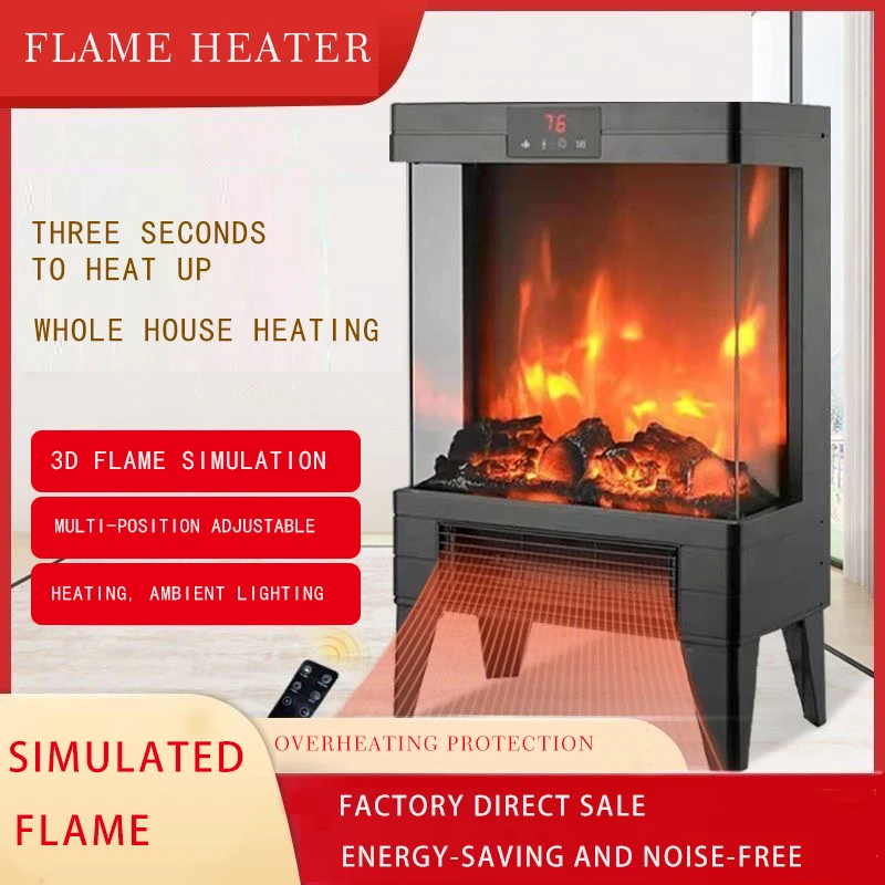 Heater Air Heater top Realistic Flame Stove heater Portable Freestanding Fireplace for Home