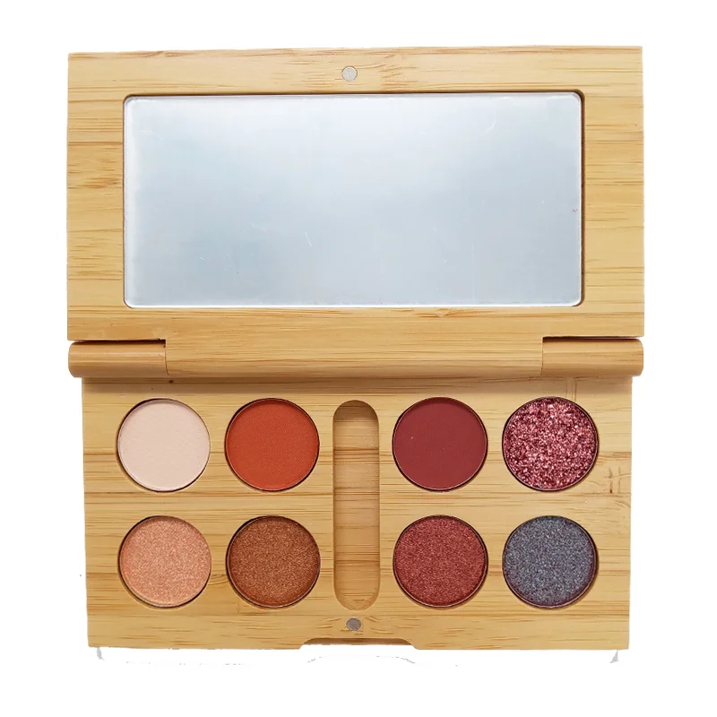 1 color 2color 3color 4color 9-Color Bamboo Eyeshadow Palette with Aluminum Collar Multi-Color Makeup Cosmetic
