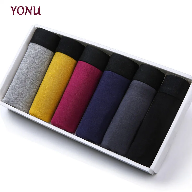 Мужское однотонное нижнее белье из бамбукового волокна Прямая поставка с фабрики дышащее Боксеры