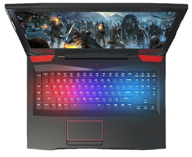 Оптовая продажа 17 дюймов Core i7 7700HQ DDR4 32GB оперативной памяти игровой ноутбук компьютер с четырехъядерным процессором 5 видов цветов клавиатура подсветкой и большой экран для