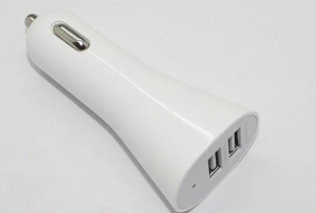 5V 2.1A Big Horn Shape 2 Port Dual Two USB Car Charger Adaptor