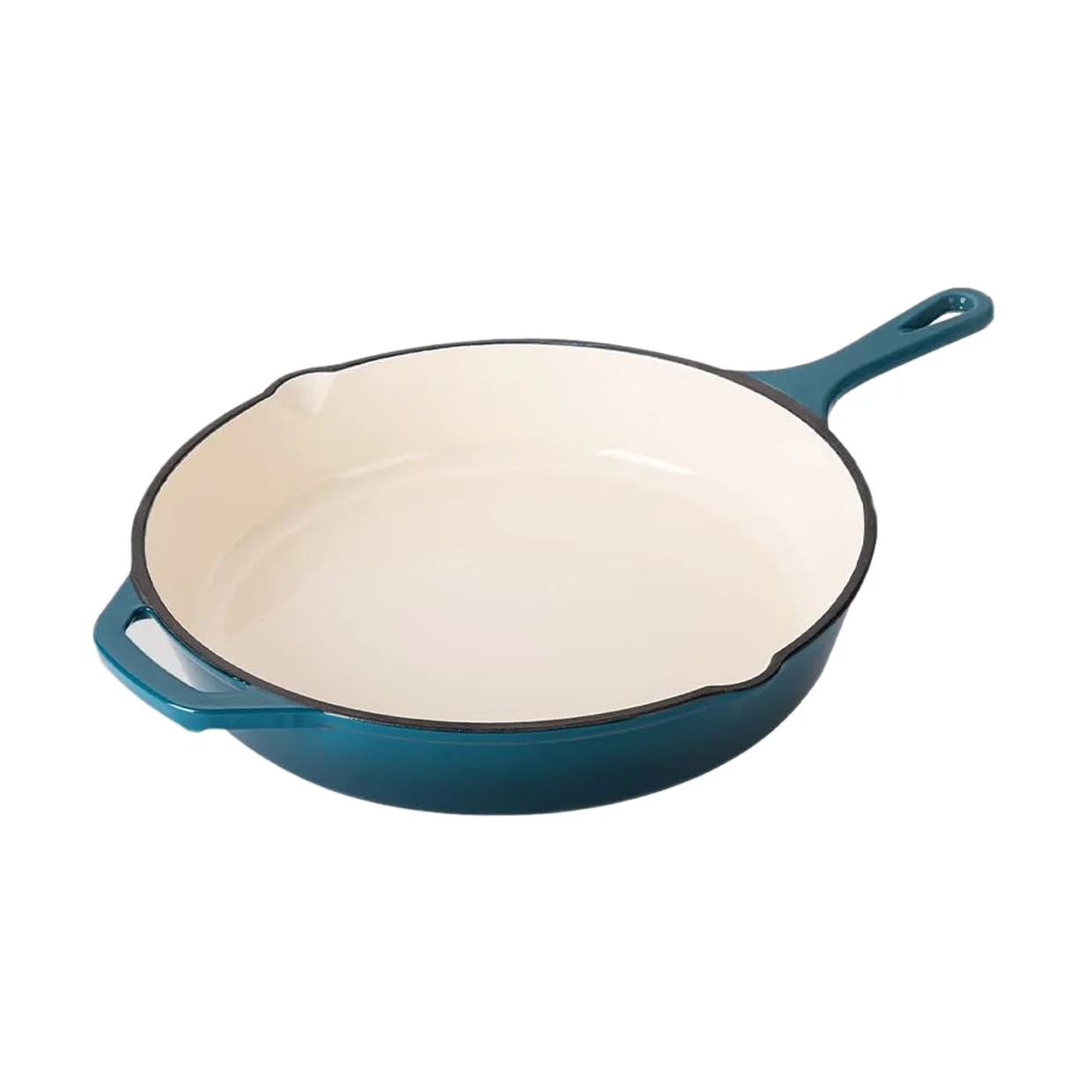 10 inch blue enamel cast iron frying pan