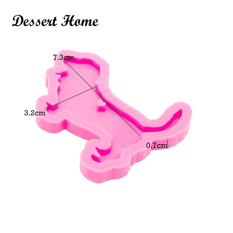 DY0128 Shiny Poodle/Basset/Corgi/Greyhound Galgo/Podenco/Saluki Keychain Mold DIY Dog Epoxy Resin Silicone Molds, Cake Dogs Mold