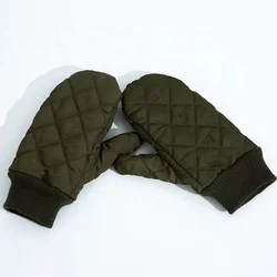 Factory Directly Sell Winter Thicken Warm Army Green Mittens Touchscreen Knitted Elastic Cuff Mitten for Men Women