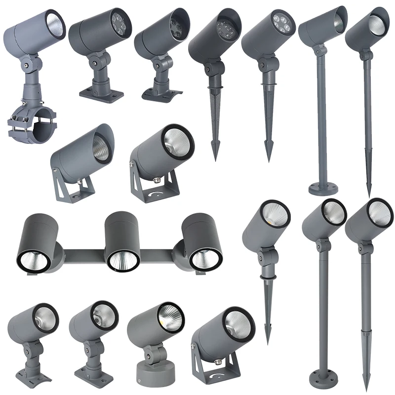 10W IP65 Waterproof LED Projector Light Spot Garden Lights for Landscape Lighting and Decoration Aluminum Spotlight