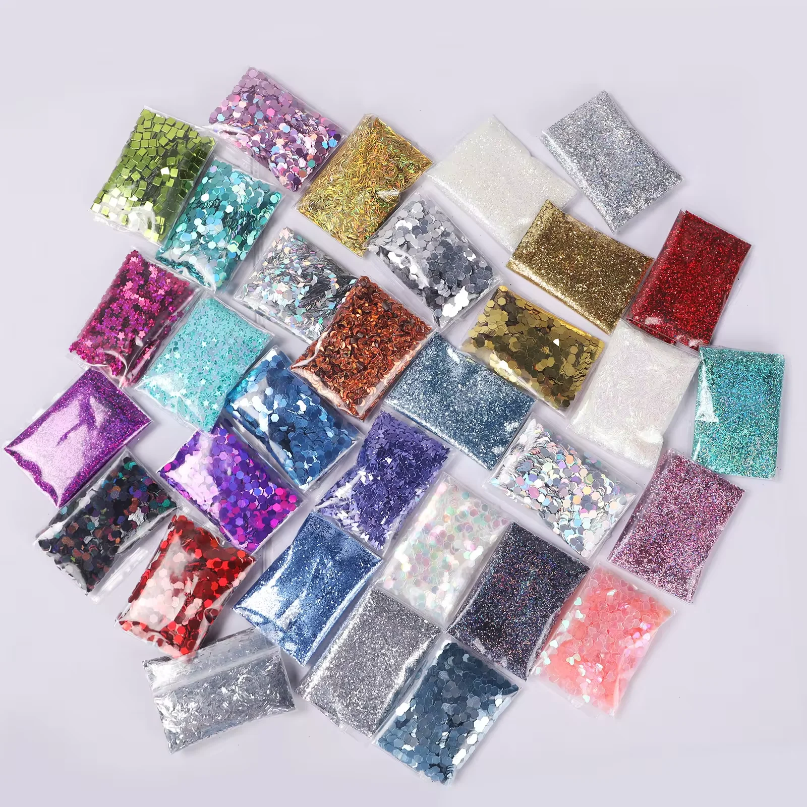 Wholesale Bulk Polyester Glitter 1kg Bag Package Extra Fine Mixed Colour Glitter Powder For Nail Party Phone Case Or Crafts