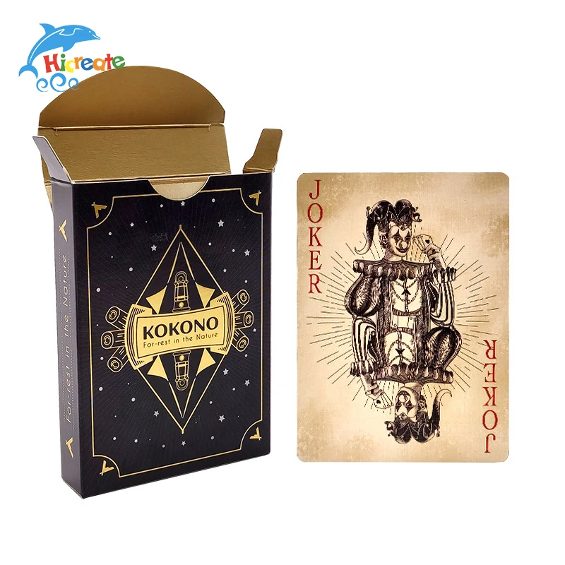 Black Both Sides Custom Printed Card Game Paper Playing Cards Poker