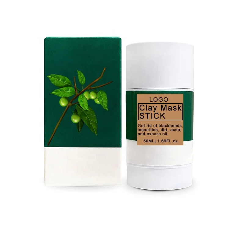 Private Label Facemask Acne Pimple Remover Bentonite Whitening Mud Musk Brightening Organic Detox Face Turmeric Clay Mask Stick